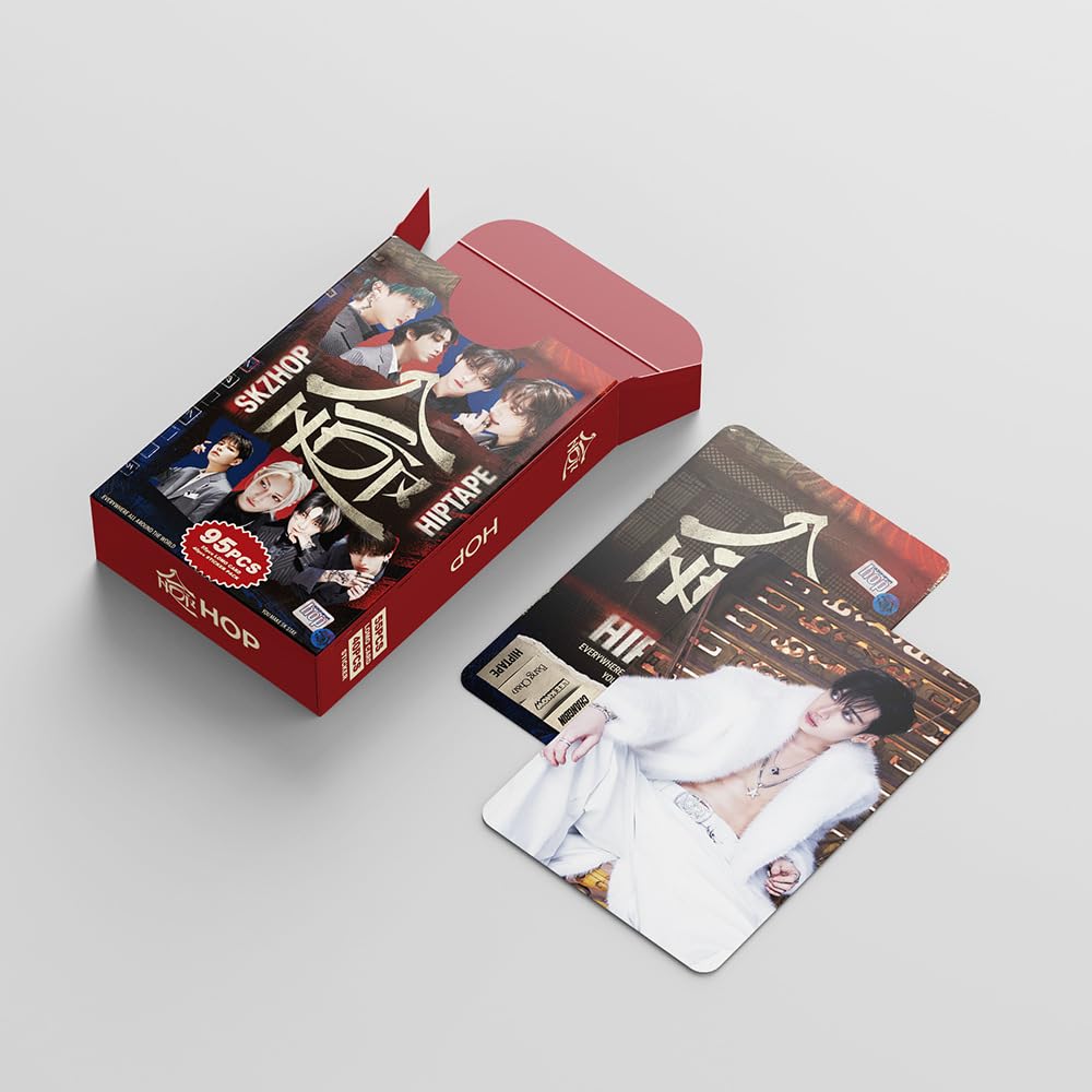 Stray Kids HOP Album Photocards 95 PCS KPOP SKZHOP HIPTAPE (HOP) Photo Card Set Stray Kids Merch Boys and Girls Card Set 55 PCS Photocard and 40 PCS Stickers Lomo Cards, Photocards