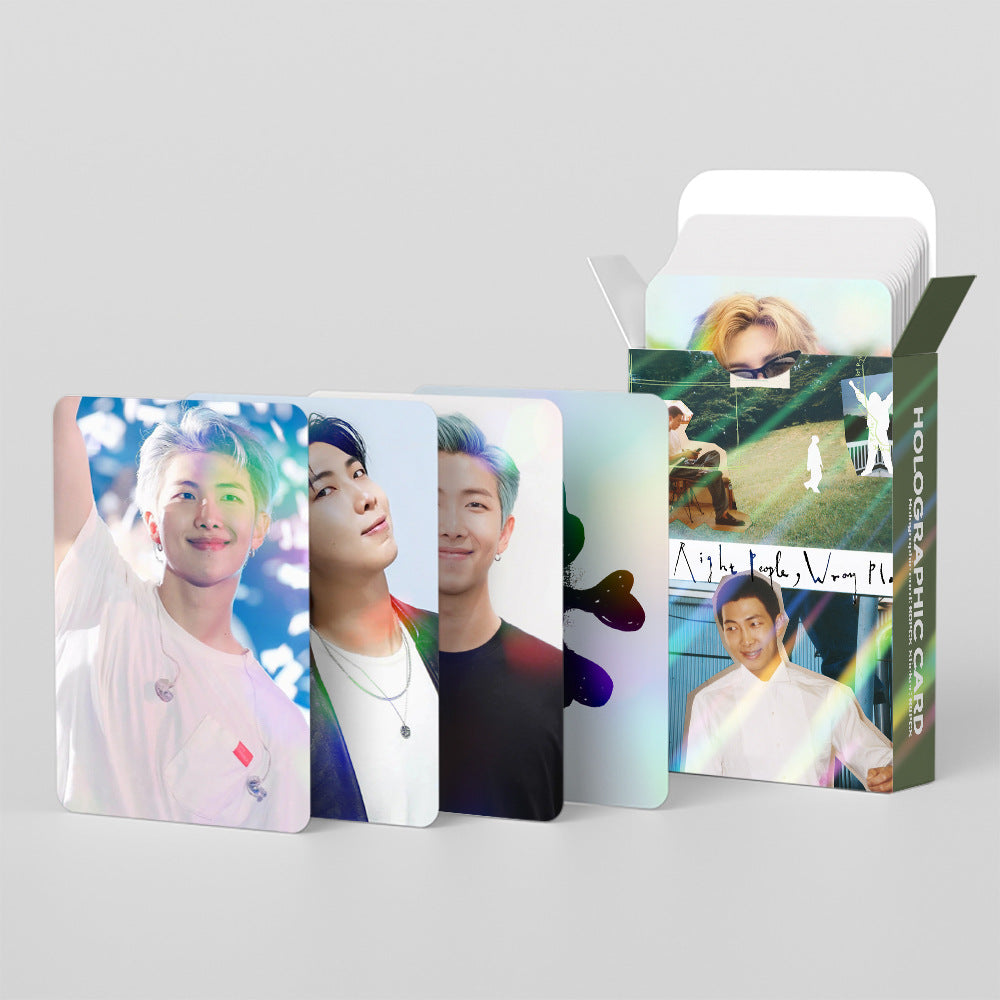 124 Pcs Laser Cards RM Photocards Merch 60 Pcs LOMO Cards And 64 Pcs Stickers