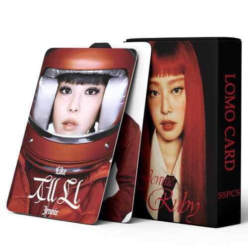 Black and pink Photocards JENNIE 55 Pcs JENNIE Album RUBY Merch Lomo Cards LIKE JENNIE