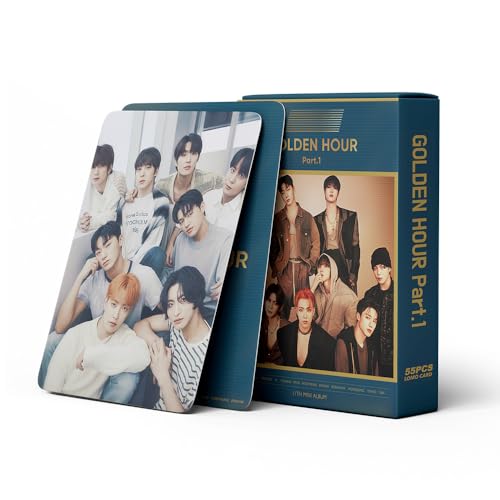 55 PCS  ATEEZ small cards, Cui Zhonghao Cui Umbrella Jinhongzhong support card around GOLDEN HOUR Lomo Cards, Photocards