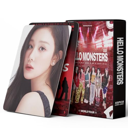 BABYMONSTER Photocards 55pcs BABYMONSTER   2025  New Album 1ST World Tour Hello Monsters Merch Lomo Cards
