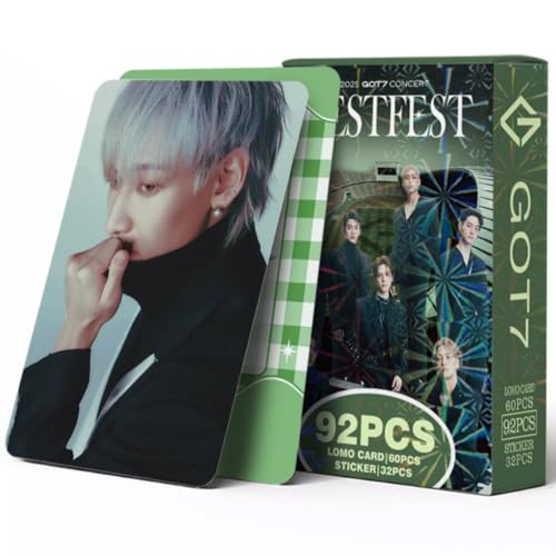 GOT7 Photocards 92 NESTFEST Albums Merch  60 Pcs LOMO Cards and 32 Pcs Music Stickers