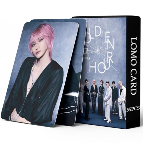 55 PCS ATEEZ  Photocards Merch Small Cards GOLDEN HOUR: Part 2 Cards Ice On My Teeth , Ateez Album Lomo Cards,