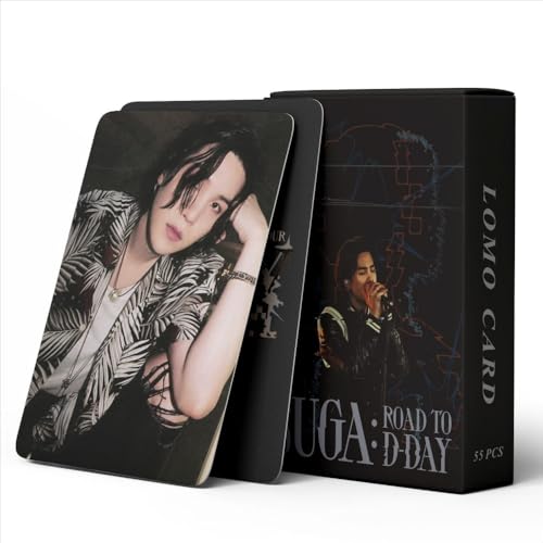 Kpop SUGA Photo Cards 55 Pcs Album ROAD TO D-DAY Merch LOMO Cards