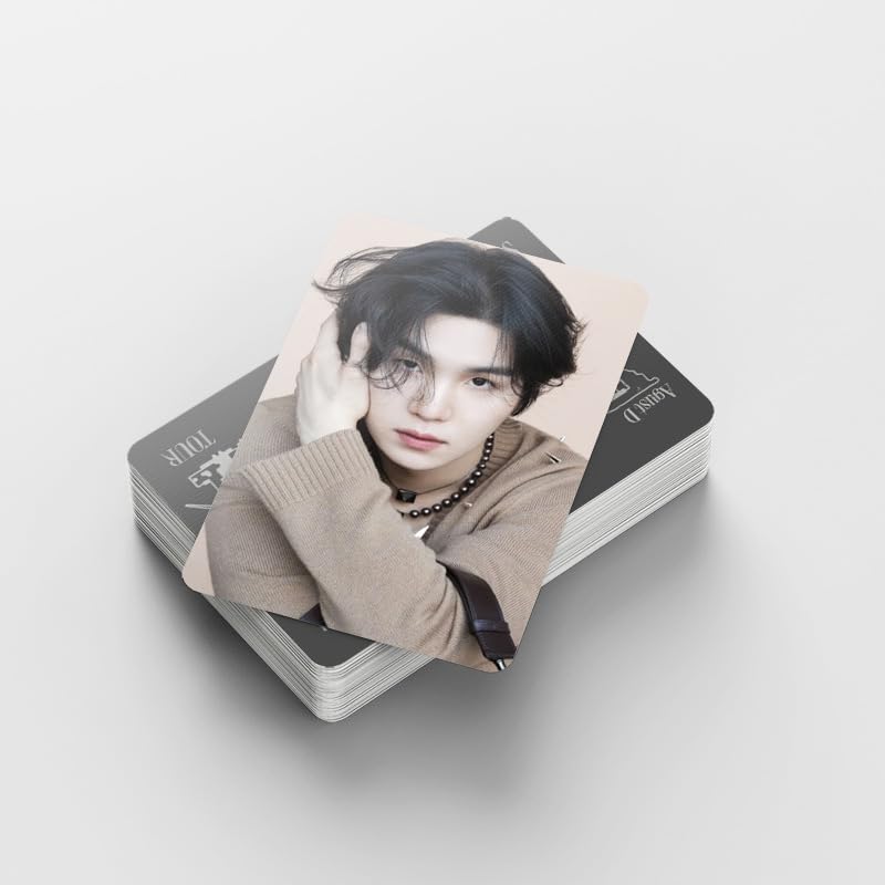92Pcs  Kpop SUGA ROAD TO D-DAY Merch Photocards, Min Qi, Double Sided 60 PCS LOMO Cards And 32 Pcs Music Stickers