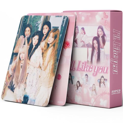 illit photocards 55 PCS  Limei returns to the album  I'LL LIKE YOU  Merch, Li Yuanxi Jing Moe Hua IROHA Lomo Cards