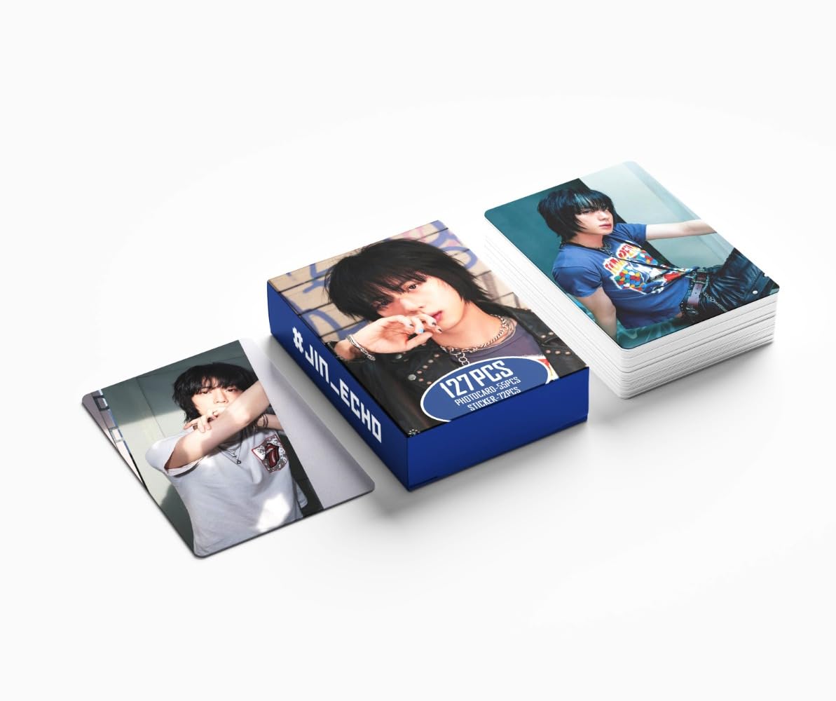 127 Pcs  JIN Photocards Album Echo Merch Jin Shuozhen 55 Pcs Lomo Cards And 72 Pcs Music Stickers