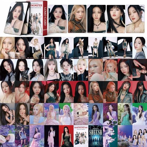 Baby Monster Photocards,55 PCS small cards SHEESH cards BABYMONSTER  Album HARAM  Merch Lomo Cards