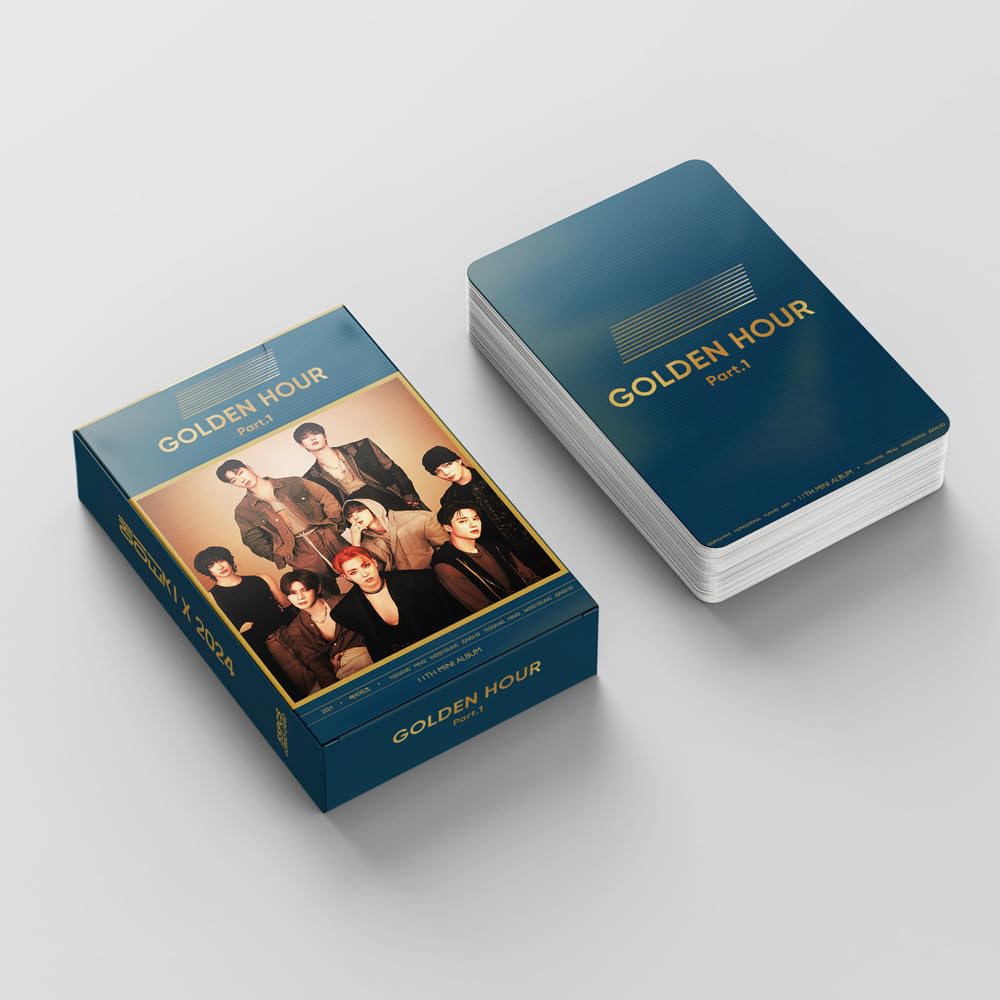 55 PCS  ATEEZ small cards, Cui Zhonghao Cui Umbrella Jinhongzhong support card around GOLDEN HOUR Lomo Cards, Photocards