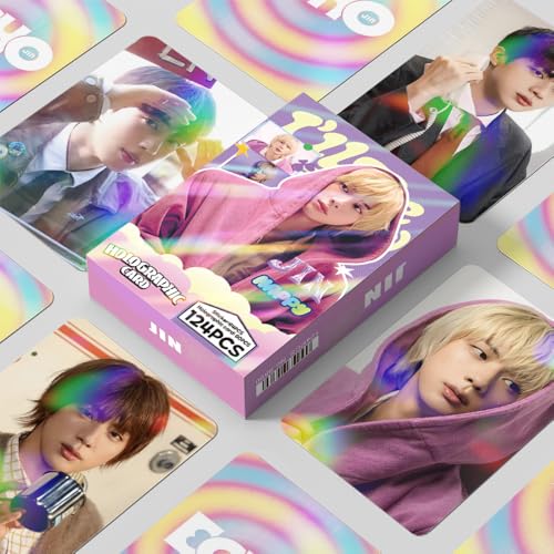 124 Pcs JIN Photocards Album Echo Merch Jin Shuozhen 60 Pcs Lomo Cards And 64 Pcs Music Stickers