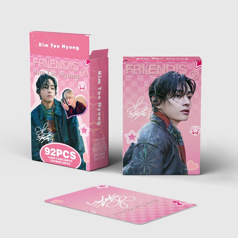 92 PCS V Album FRI (END) S Merch Double Sided LOMO Cards, 60 Pcs Photo Cards And 32 Pcs Music Stickers