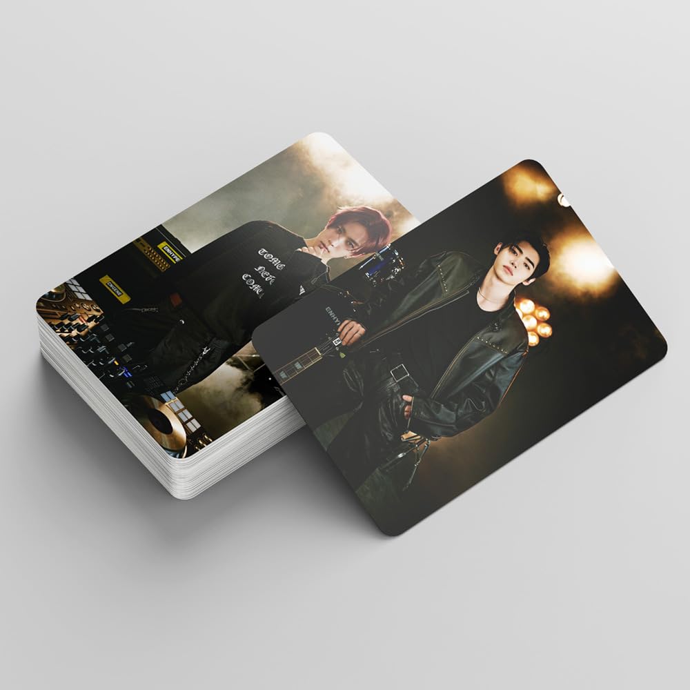 95 pcs enhypen photocards， Small Cards Stickers 2025 EN GGU GGU Series Poster Cards KPOP EN Support 40 PCS Stickers and 55 PCS Lomo Cards