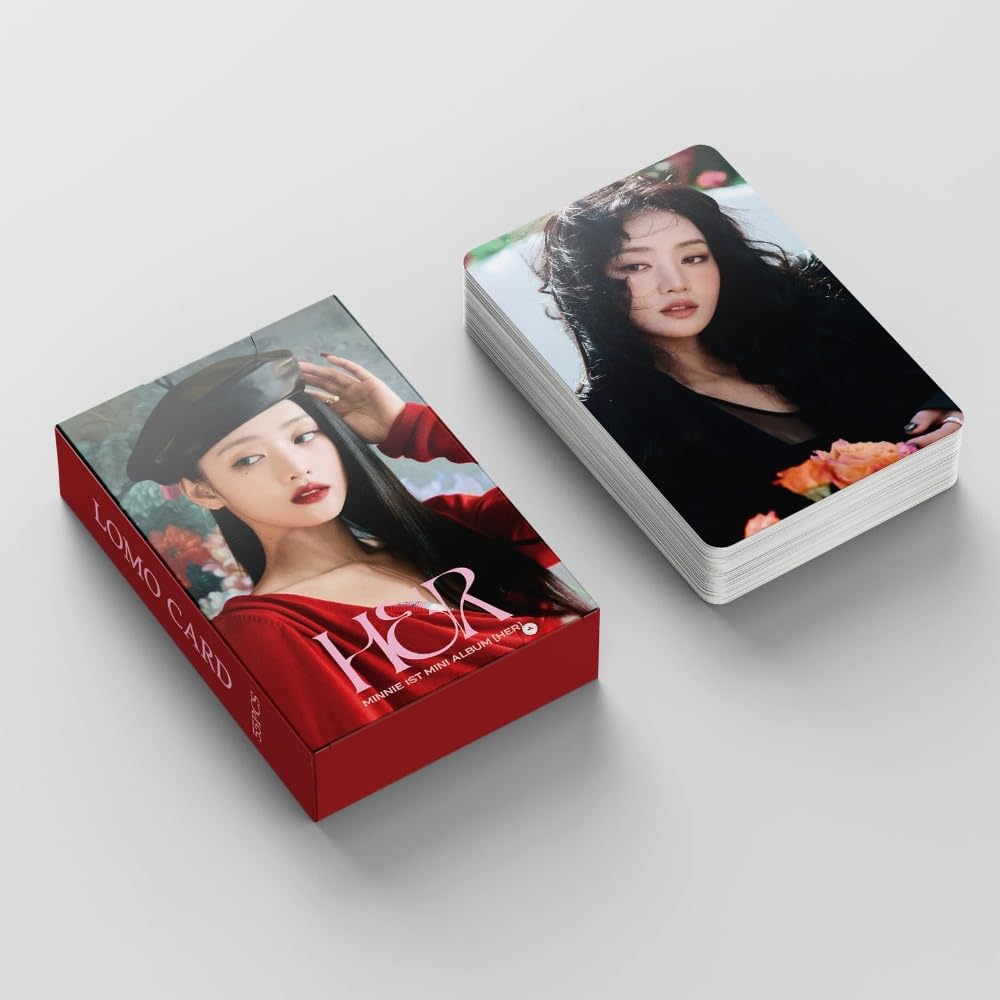 55 PCS MINNIE small card Album HER Merch card GIDLE Girl (G) I-DLE Lomo Cards, Photocards