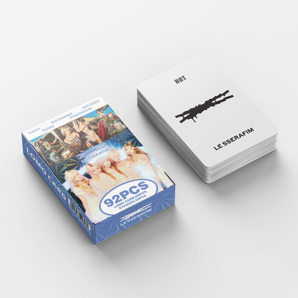 92 Small Cards LE SSERAFIM New Album HOT Peripheral 60 PCS Photo Cards And 32 PCS Stickers, Lomo Cards, Photocards