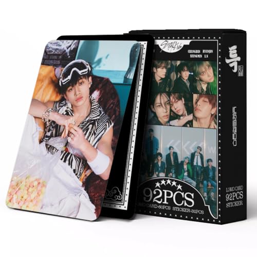 Stray Kids Photocards 92 Pcs kpop Photocards STRAYKIDS Album 5-STAR Merch 60 Pcs Lomo Cards And 32 Pcs stray kids stickers