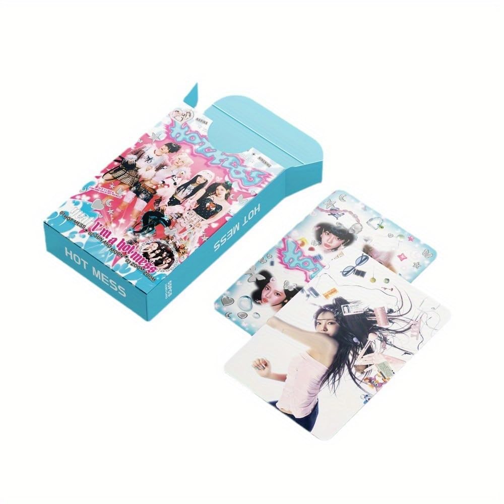 Kpop aespa photocards, 55 Pcs aespa  lomo cards Album HOT MESS Merch