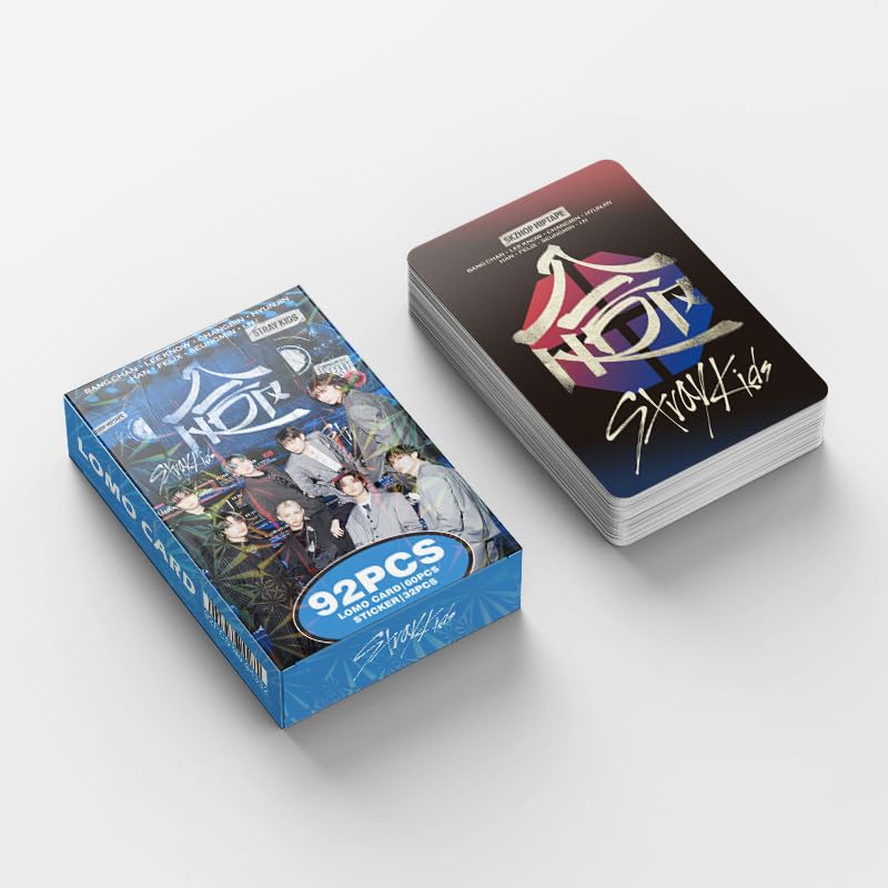 92 PCS LOMO Cards STRAYKIDS New Album, Hop (HOP) Merch, 60PCS PhotoCards And 32 PCS Music Stickers