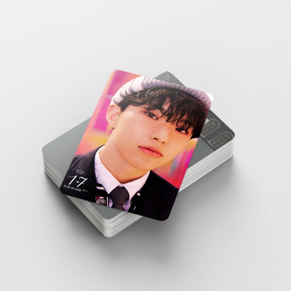 SEVENTEEN Photocards 92 PCS LOMO Cards SEVENTEEN Kpop Album 17 IS RIGHT HERE Merch, 60Pcs Lomo Cards And 32 Pcs Music, Stickers