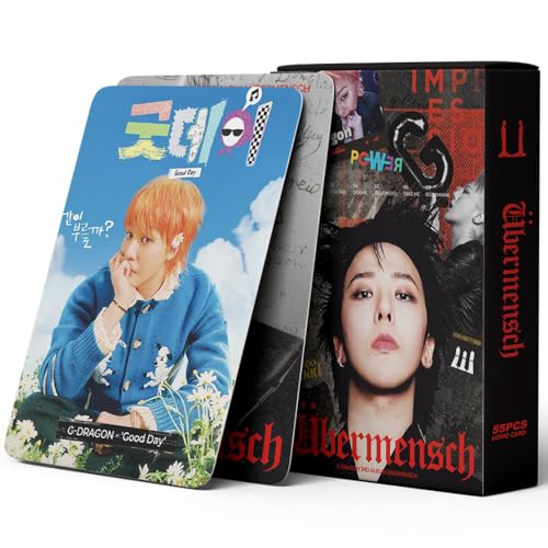 55 PCS BIGBANG Kpop G-DRAGON Album Übermensch  Merch  G-DRAGON card DRAMA Lomo Cards, Photocards