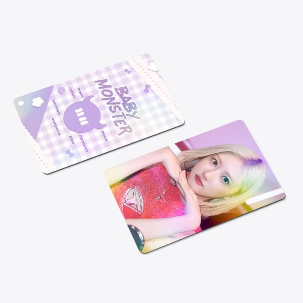 Babymonster Photo Cards,60 pcs double-sided laser card  Merch flash cards greeting cards  ,support photo cards, LOMO Cards