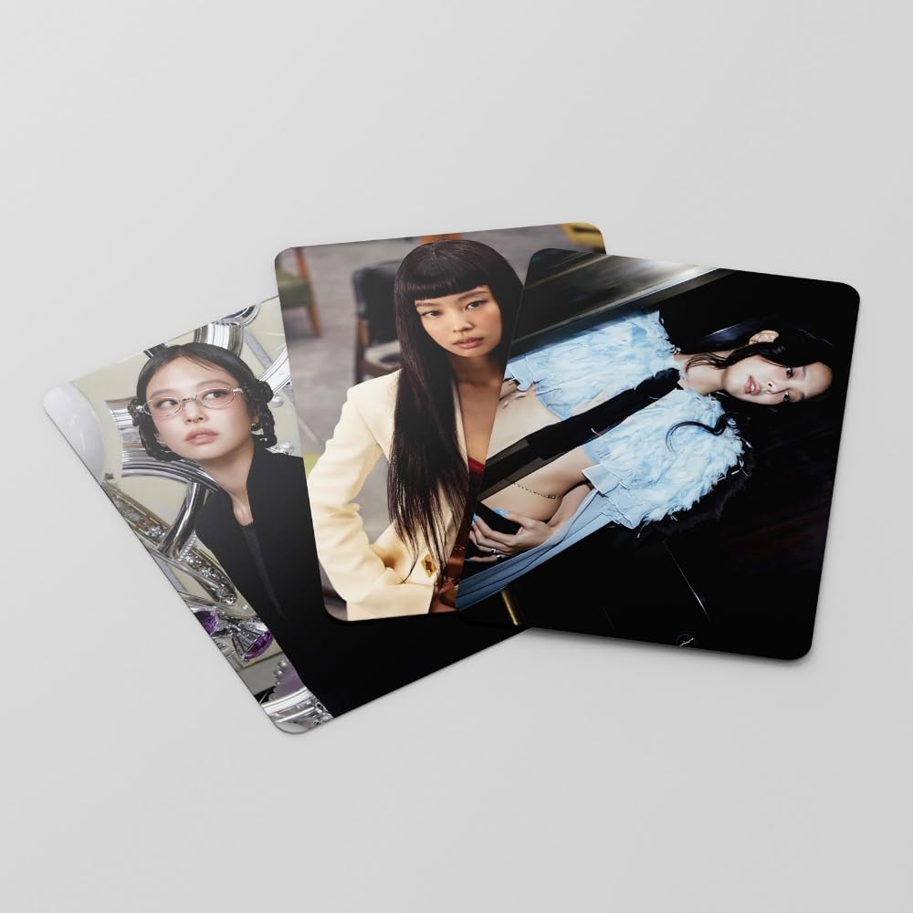 Black and pink Photocards JENNIE 55 Pcs JENNIE Album RUBY Merch Lomo Cards LIKE JENNIE