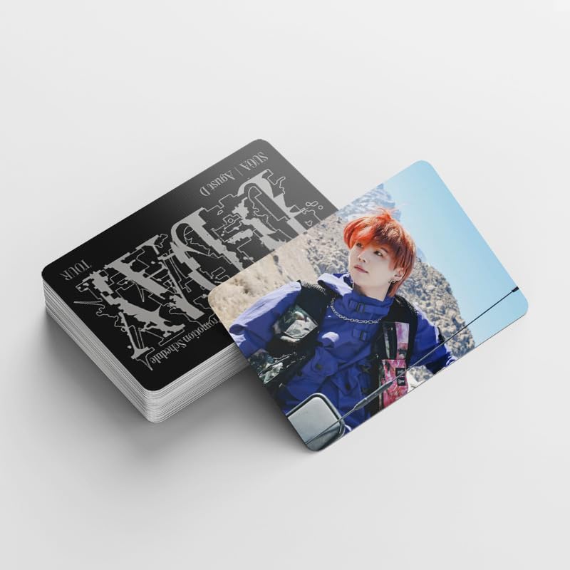 92Pcs  Kpop SUGA ROAD TO D-DAY Merch Photocards, Min Qi, Double Sided 60 PCS LOMO Cards And 32 Pcs Music Stickers