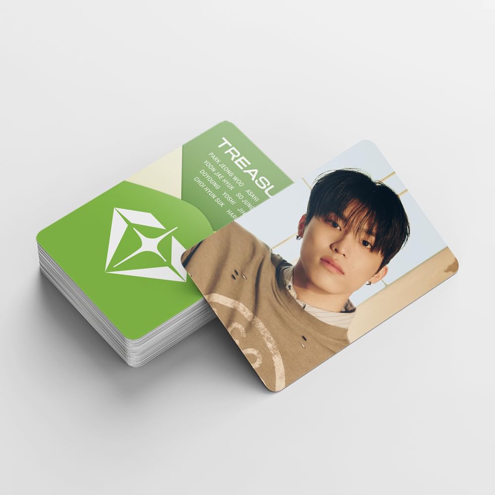 92 PCS Small Cards TREASURE kpop New Album PLEASURE Greeting Cards Star 60 PCS Photo Cards And 32 PCS Stickers, Lomo Cards, Photocards
