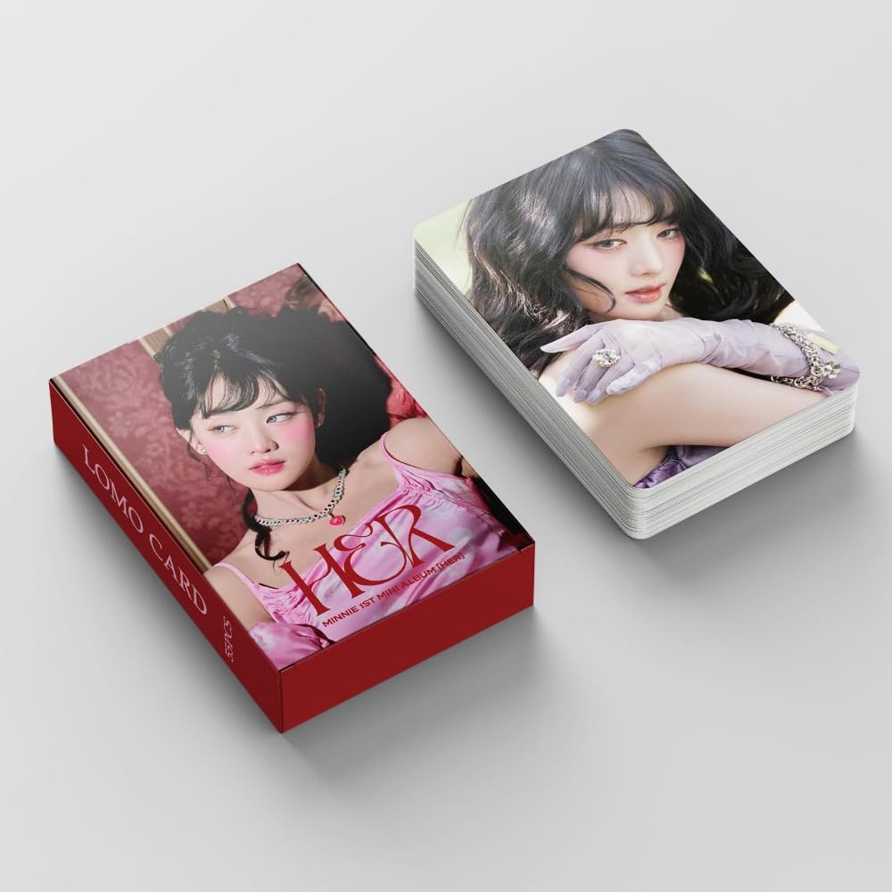 55 PCS MINNIE small card Album HER Merch card GIDLE Girl (G) I-DLE Lomo Cards, Photocards
