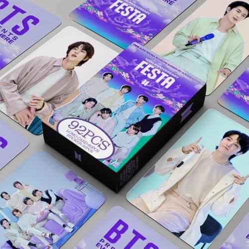 Kpop  SUGA V JK JIN Merch Photo Cards, 92pcs Cards 60 Pcs Lomo Cards And 32 Pcs Music Stickers