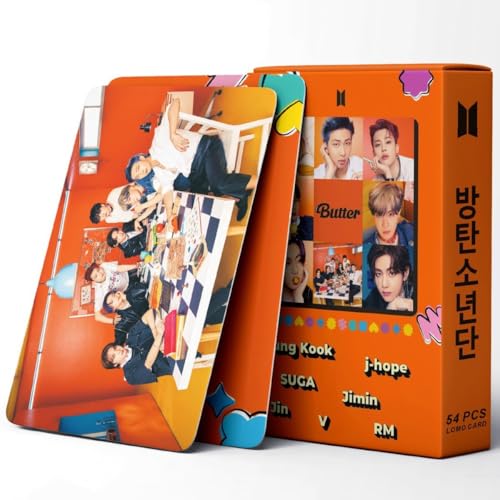 BTS Photo Cards 54 PCS Album Butter Merch Peach Ver J-HOPE,SUGA,JIMIN,V,RM,JUNG KOOK,JIN Lomo Cards