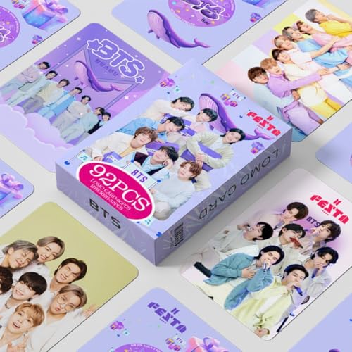 Kpop  SUGA V JK JIN Merch Photo Cards, 92pcs Cards 60 Pcs Lomo Cards And 32 Pcs Music Stickers
