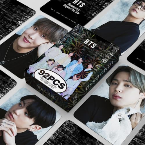 Kpop  SUGA V JK JIN Merch Photo Cards, 92pcs Cards 60 Pcs Lomo Cards And 32 Pcs Music Stickers