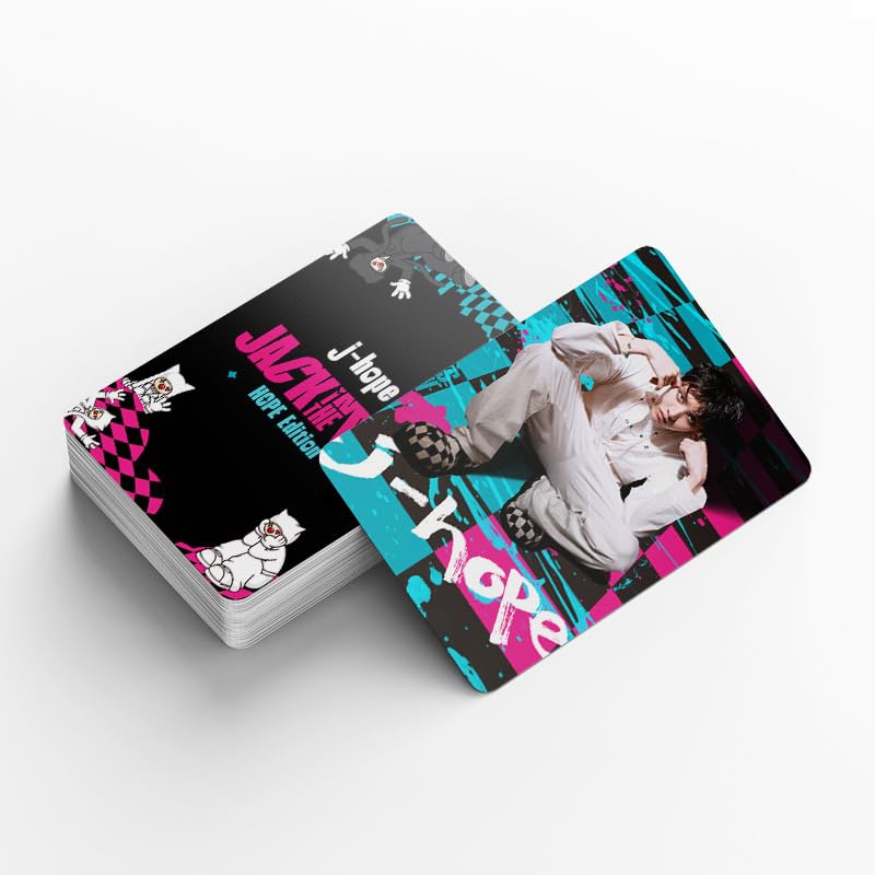 Kpop Star merch 92 PCS  JHOPE Personal Album Peripheral Small Card Double-sided LOMO Cards, 60 PCS Photocards and 32 PCS Music Stickers