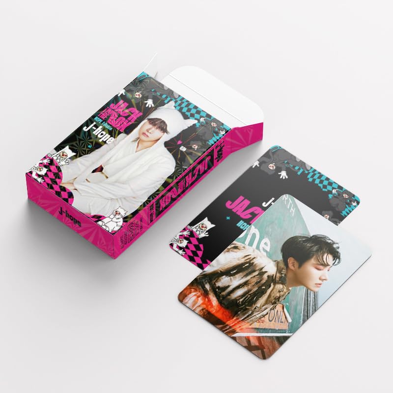 Kpop Star merch 92 PCS  JHOPE Personal Album Peripheral Small Card Double-sided LOMO Cards, 60 PCS Photocards and 32 PCS Music Stickers