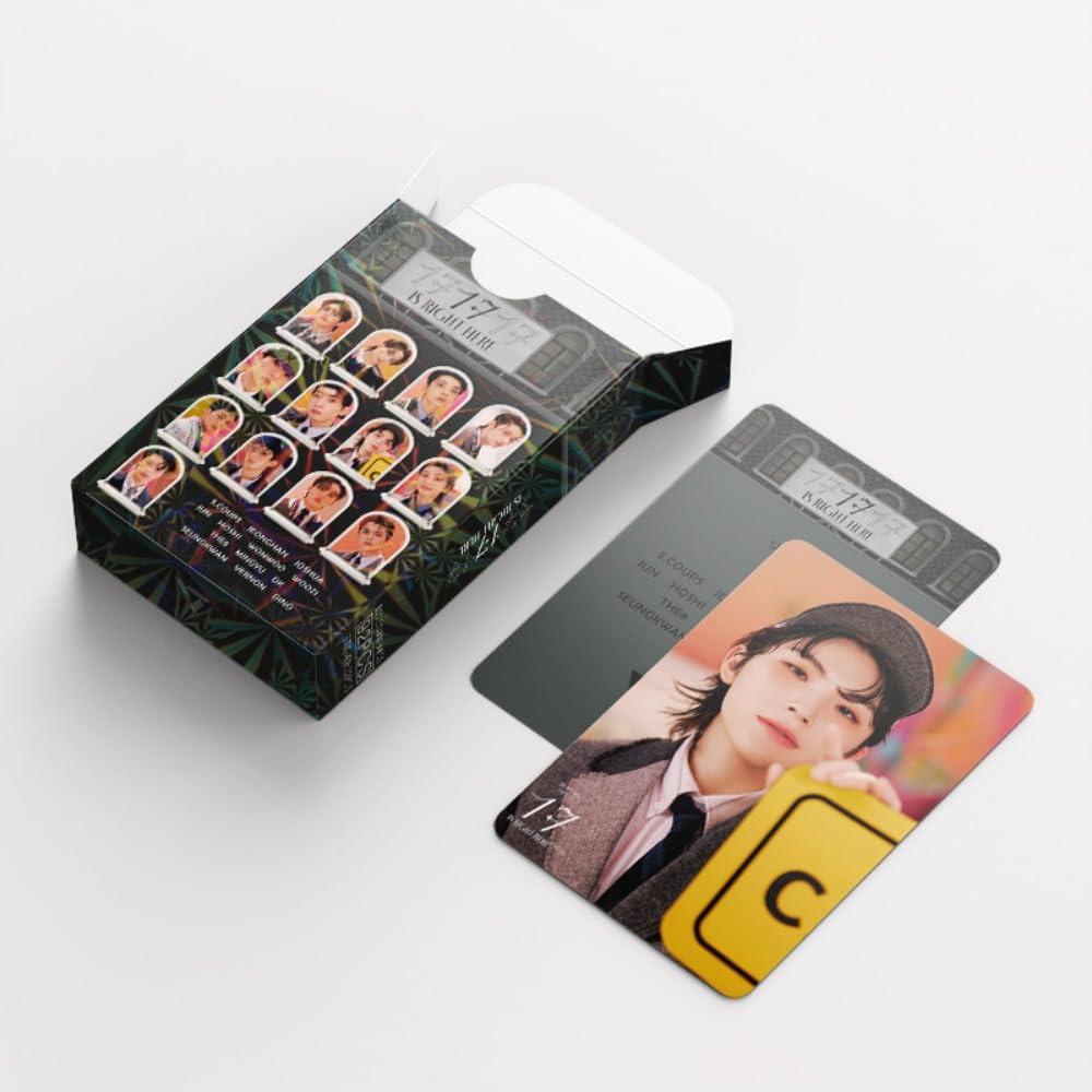 SEVENTEEN Photocards 92 PCS LOMO Cards SEVENTEEN Kpop Album 17 IS RIGHT HERE Merch, 60Pcs Lomo Cards And 32 Pcs Music, Stickers