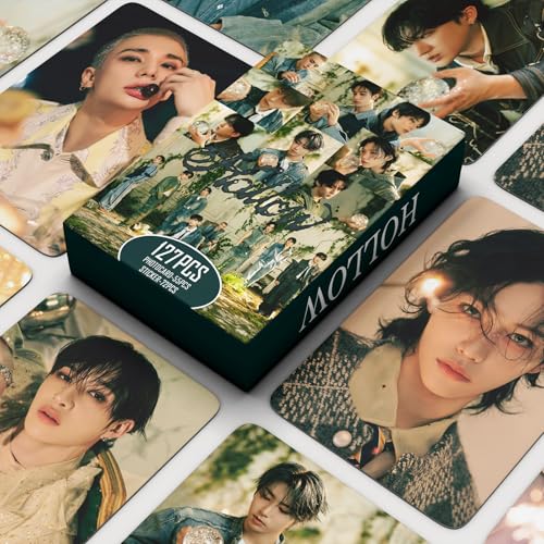 127 Pcs Stray Kids Photo Cards Album HOLLOW Merch, 55 Pcs Lomo cards And 72 Pcs Stickers