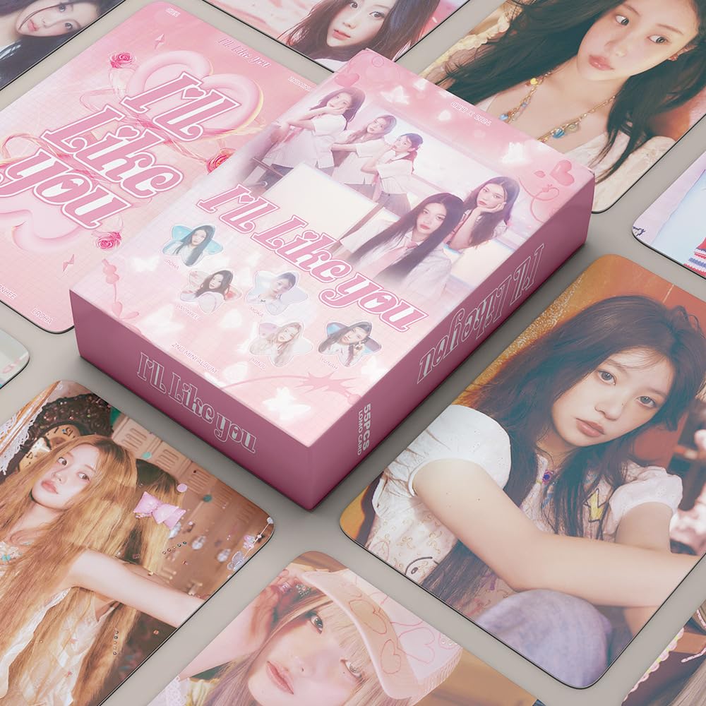 illit photocards 55 PCS  Limei returns to the album  I'LL LIKE YOU  Merch, Li Yuanxi Jing Moe Hua IROHA Lomo Cards