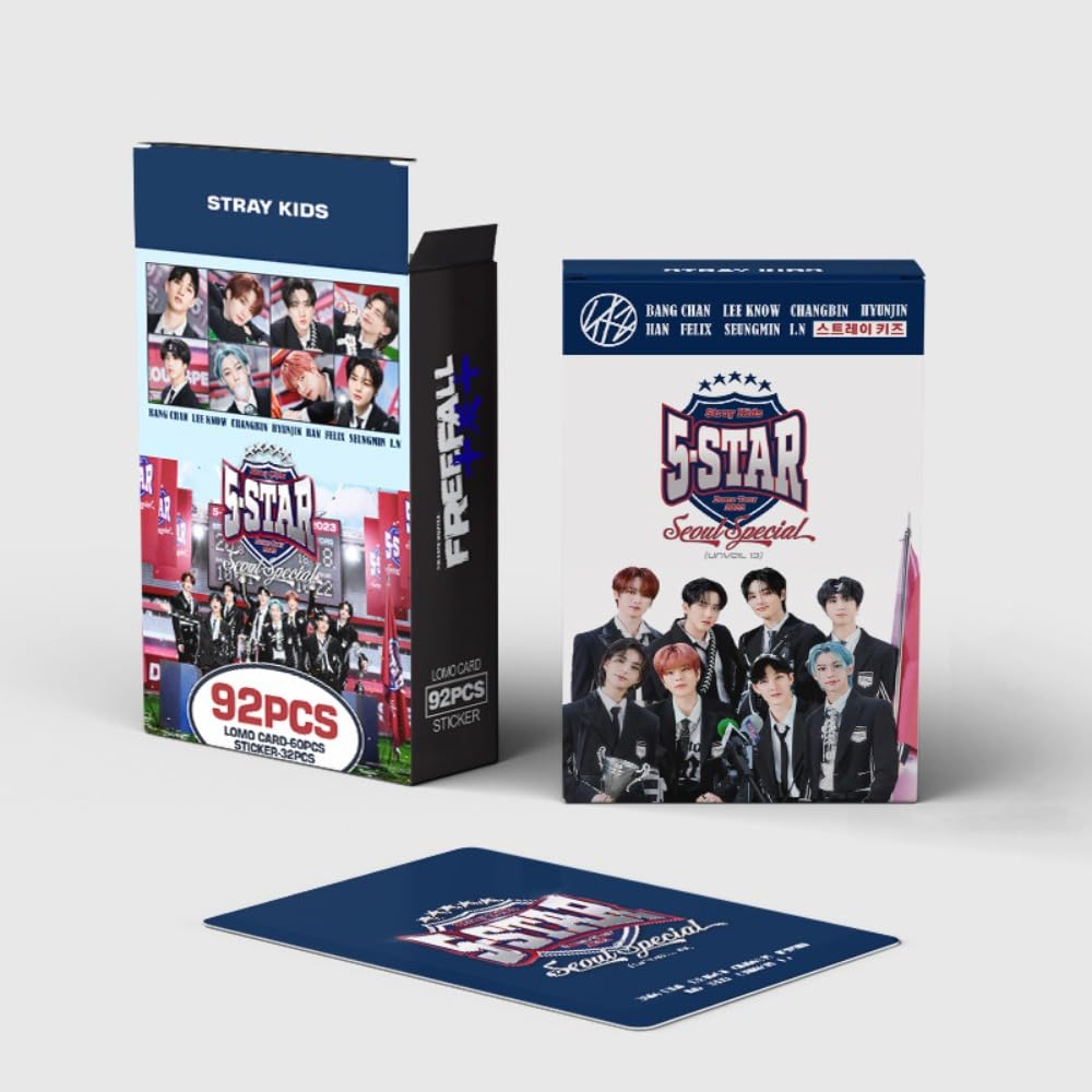 Stray Kids Photo cards 92 Pcs kpop Photocards STRAYKIDS Album 5-STAR Merch 60 Pcs Lomo Cards And 32 Pcs stray kids stickers