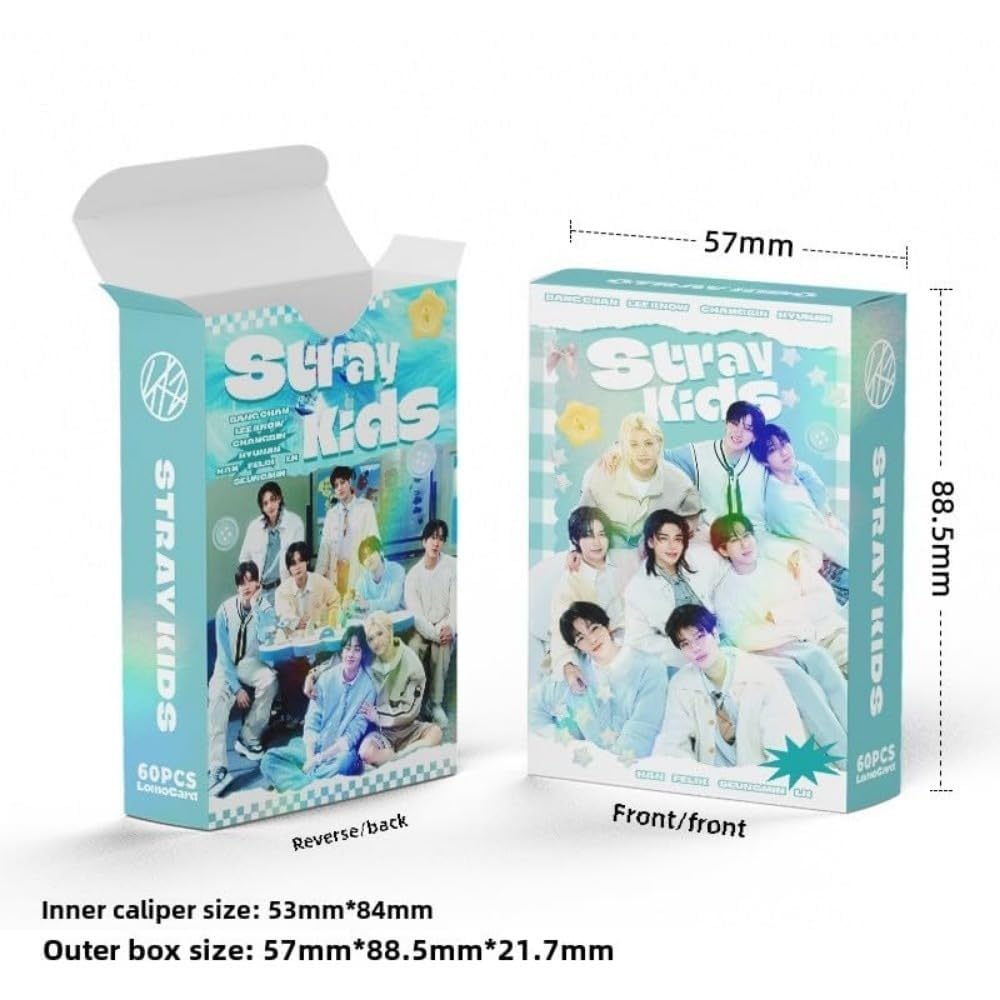 60 pcs laser card STRAYKIDS Merch stray kids photocards flash card LOMO cards