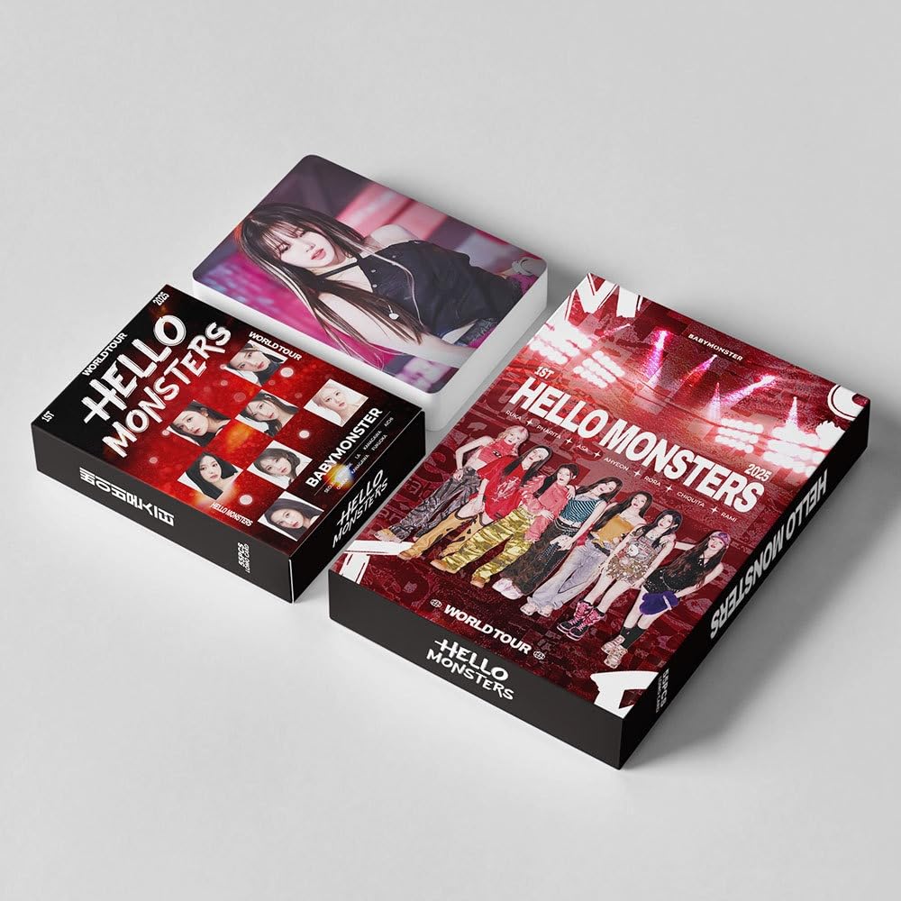 BABYMONSTER Photocards 55pcs BABYMONSTER   2025  New Album 1ST World Tour Hello Monsters Merch Lomo Cards