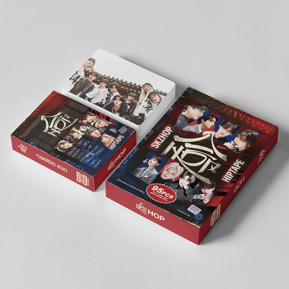 Stray Kids HOP Album Photocards 95 PCS KPOP SKZHOP HIPTAPE (HOP) Photo Card Set Stray Kids Merch Boys and Girls Card Set 55 PCS Photocard and 40 PCS Stickers  Lomo Cards, Photocards