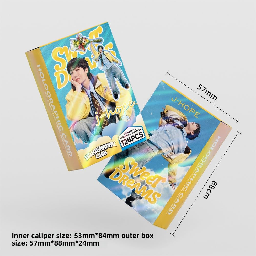 KPOP  JHOPE Photocards 124 Pcs Album SWEET DREAMS Album 60 Pcs Lomo Cards And 64 Pcs Stickers