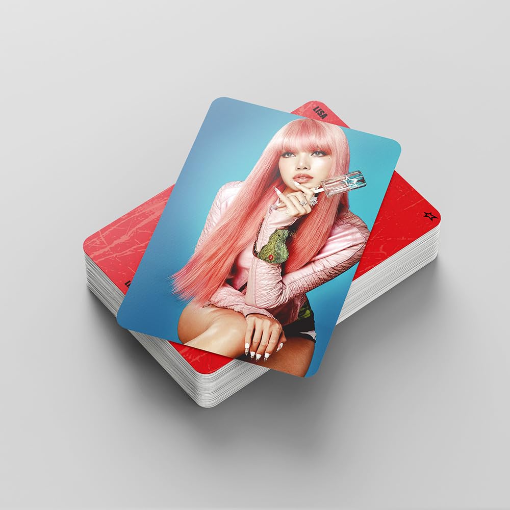 55 Pcs Blackpink LISA New Album ALTER EGO Exquisite Support LOMO Cards lisa Lomo Cards, Photocards
