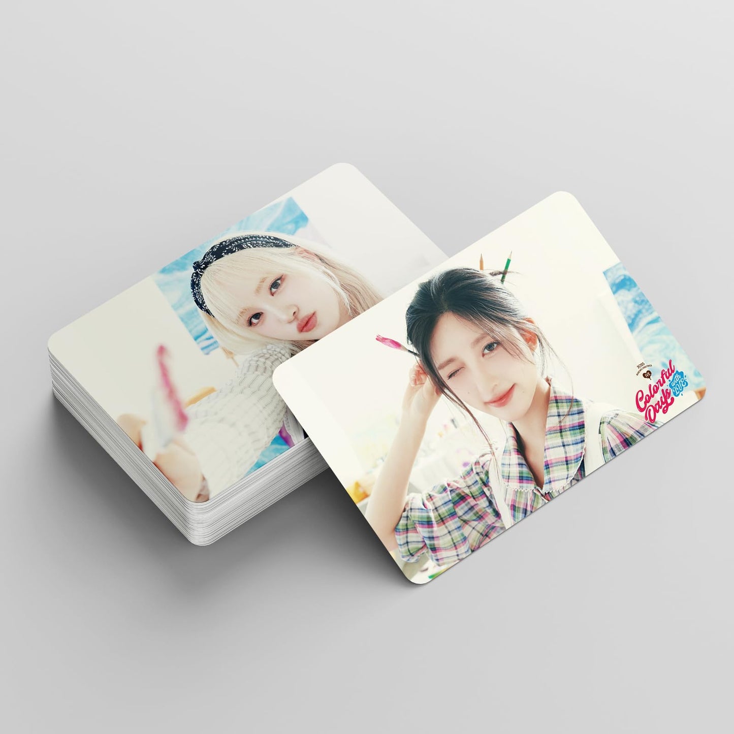55 PCS IVE Kpop Photocards Album 2025 SEASON'S GREETINGS Merch Zhang Yuanying Colorful Days Lomo Cards