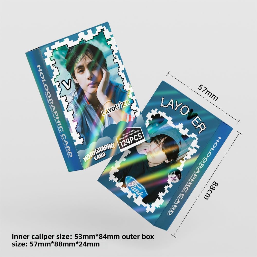 KPOP  V Photocards 124 Pcs Album Layover Merch 60 Pcs Lomo Crads And 64 Pcs Stickers
