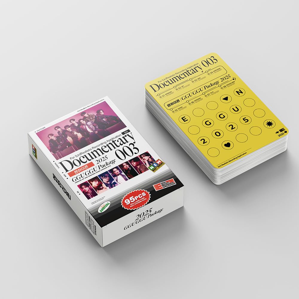 95 pcs enhypen photocards， Small Cards Stickers 2025 EN GGU GGU Series Poster Cards KPOP EN Support 40 PCS Stickers and 55 PCS Lomo Cards