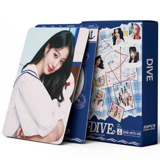55Pcs NEW IVE 4th FANCLUB DIVE LOMO CARDS KPOP Lomo Cards, Photocards