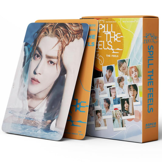 55 pcs st 17 small card SPILL THE FEELS album rights Shun Rongyou Xu Minghao Lomo Cards, Photocards