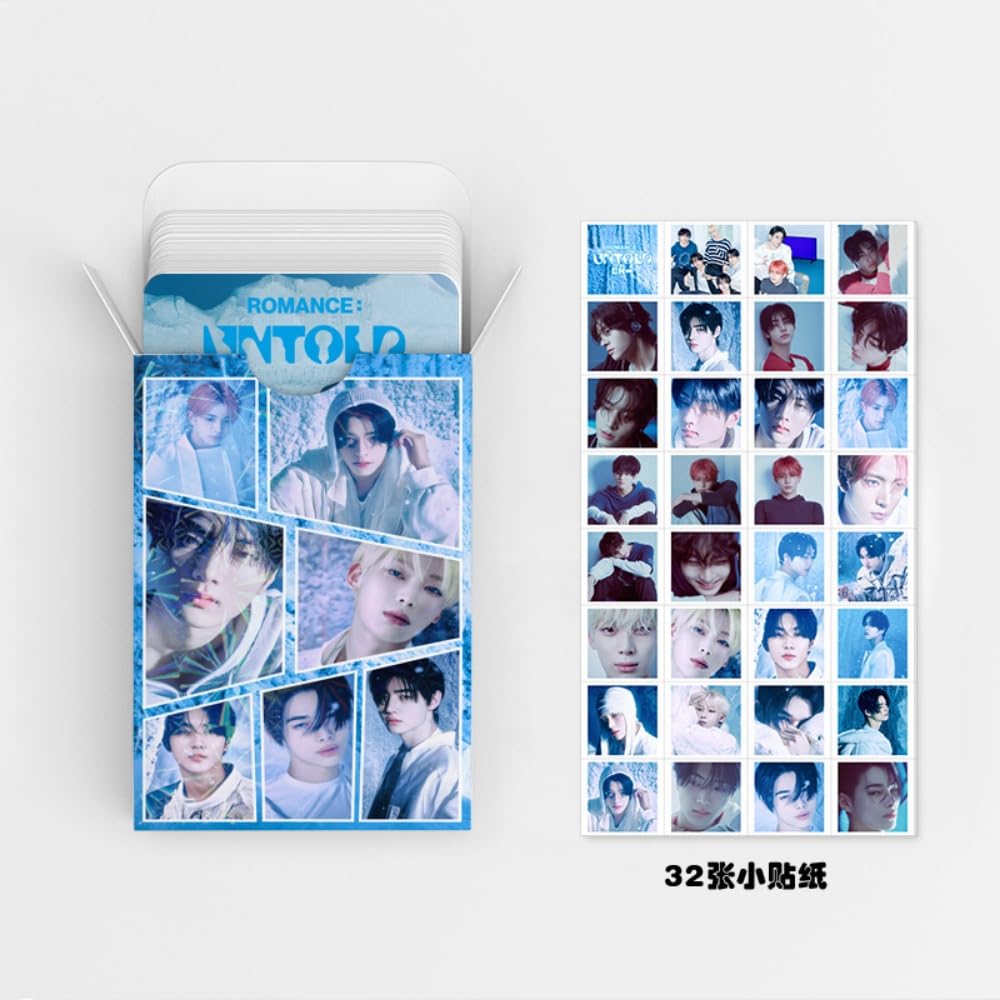 92 PCS ENHYPEN Photocards,  Kpop new comeback romance album surrounding Merch 60 Pcs Lomo Cards And 32 Pcs Music Stickers