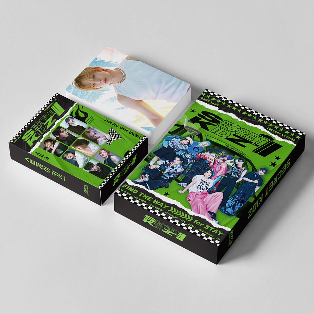 Stray Kids Photocard Set 4Pack/260Pcs HOP Album Cards And Music Stickers，GANT Album , SKZ SECRET Album,ATE Album merch Lomo Cards